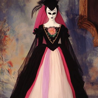 Cartogardenism style, Midjourney V6.1: haute-couture fashion outfit