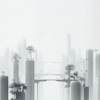 Viseborn Studies style, Midjourney V6.1: megacity with futuristic bioarchitecture