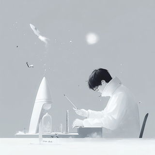 Viseborn Studies style, Midjourney V6.1: editorial illustration for popular scientific magazine cover