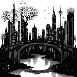 Photostat Pantheon style, Midjourney V6.1: megacity with futuristic bioarchitecture