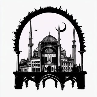 Photostat Pantheon style, Midjourney V6.1: bold minimalist logo design for Istanbul city municipal services