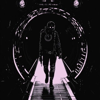 Photostat Pantheon style, Midjourney V6.1: cinematic shot from sci-fi movie