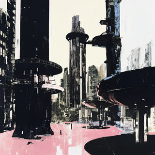 Ruinmancy style, Midjourney V6.1: megacity with futuristic bioarchitecture
