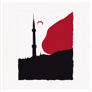Ruinmancy style, Midjourney V6.1: bold minimalist logo design for Istanbul city municipal services