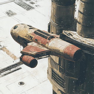 Karst Opaline style, Midjourney V6.1: cinematic shot from sci-fi movie
