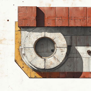Karst Opaline style, Midjourney V6.1: typographic composition with large letters