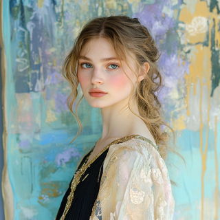 Shatterplate style, Midjourney V6.1: photographic portrait of female protagonist
