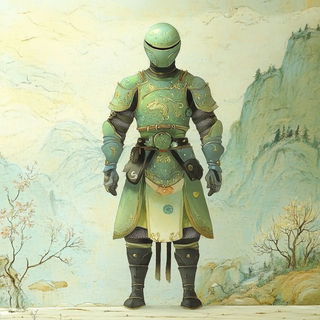 Redoubt Brushballad style, Midjourney V6.1: concept art character design of retropunk steam knight