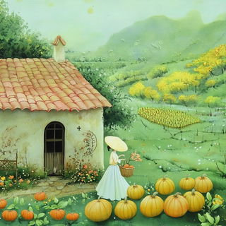 Redoubt Brushballad style, Midjourney V6.1: traditional folk art