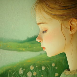 Redoubt Brushballad style, Midjourney V6.1: photographic portrait of female protagonist