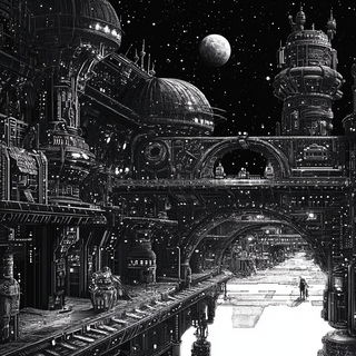 Cinderink style, Midjourney V6.1: cinematic shot from sci-fi movie