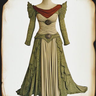 Greenhouse of Impossible Angles style, Midjourney V6.1: haute-couture fashion outfit