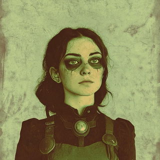 Greenhouse of Impossible Angles style, Midjourney V6.1: photographic portrait of female protagonist