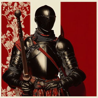 Veranda Striations style, Midjourney V6.1: concept art character design of retropunk steam knight