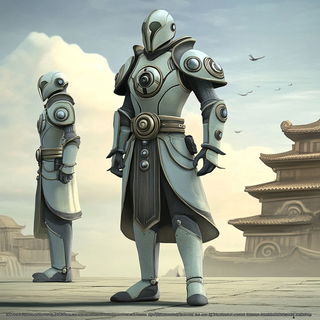 Megalepidoptera style, Midjourney V6.1: concept art character design of retropunk steam knight