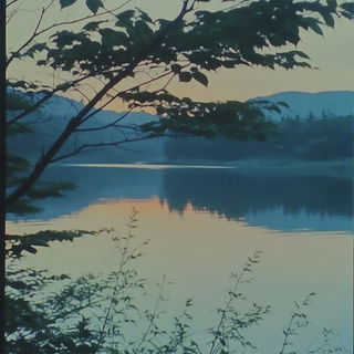 Chryselephantine Oldmastery style, Midjourney V6.1: realistic landscape photograph of quiet dawn