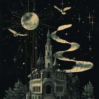 Silhougraph style, Midjourney V6.1: retro fairy-tale illustration