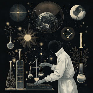 Silhougraph style, Midjourney V6.1: editorial illustration for popular scientific magazine cover