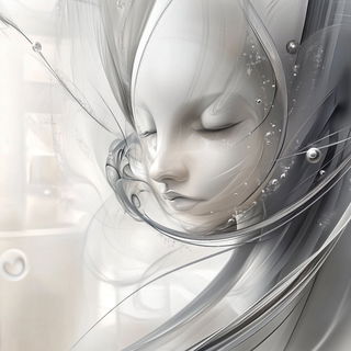 Lanternwake style, Midjourney V6.1: abstract 3D render
