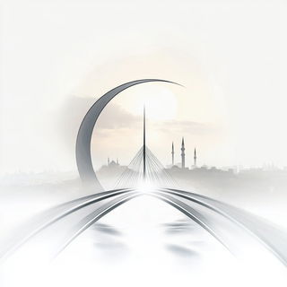 Lanternwake style, Midjourney V6.1: bold minimalist logo design for Istanbul city municipal services