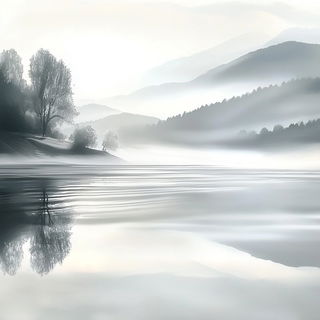 Lanternwake style, Midjourney V6.1: realistic landscape photograph of quiet dawn