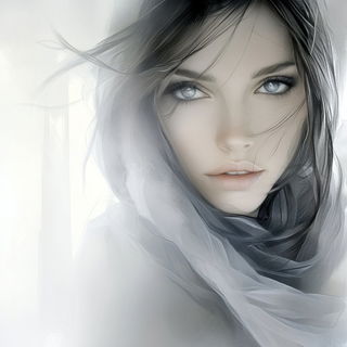 Lanternwake style, Midjourney V6.1: photographic portrait of female protagonist