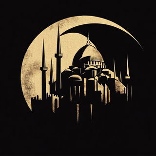 Lithostory style, Midjourney V6.1: bold minimalist logo design for Istanbul city municipal services
