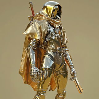 Infernoglyphics style, Midjourney V6.1: concept art character design of retropunk steam knight