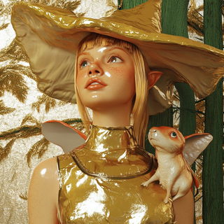 Infernoglyphics style, Midjourney V6.1: retro fairy-tale illustration