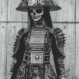 Chloromorphosis style, Midjourney V6.1: haute-couture fashion outfit