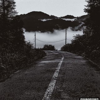 Chloromorphosis style, Midjourney V6.1: realistic landscape photograph of quiet dawn