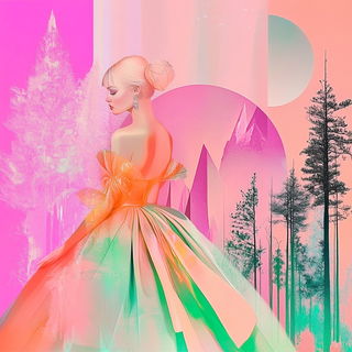 Chromacloister style, Midjourney V6.1: retro fairy-tale illustration