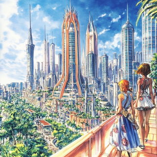Ghostpull Silkscreen style, Midjourney V6.1: megacity with futuristic bioarchitecture