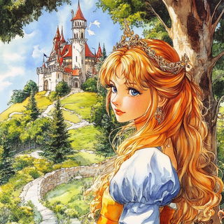 Ghostpull Silkscreen style, Midjourney V6.1: retro fairy-tale illustration