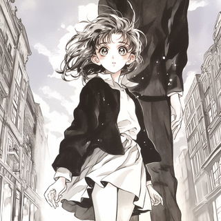 Ghostpull Silkscreen style, Midjourney V6.1: black-and-white manga comic strip