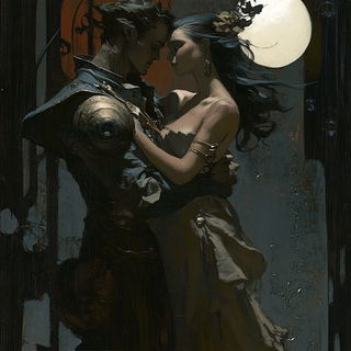 Indanthrene Blue Hour style, Midjourney V6.1: retro fairy-tale illustration