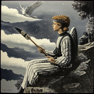 Ink Jukebox style, Midjourney V6.1: classical 18th-century oil painting