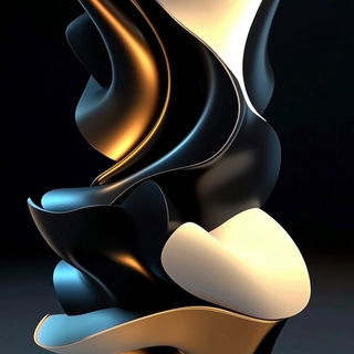 Cloudbank Pastoralism style, Midjourney V6.1: abstract 3D render