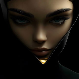 Cloudbank Pastoralism style, Midjourney V6.1: photographic portrait of female protagonist