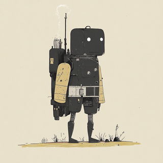 Gardenpalate style, Midjourney V6.1: concept art character design of retropunk steam knight