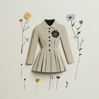 Gardenpalate style, Midjourney V6.1: haute-couture fashion outfit