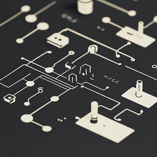Gardenpalate style, Midjourney V6.1: technical infrastructure blueprint schematics