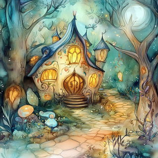 Rookspire Observatory style, Midjourney V6.1: retro fairy-tale illustration