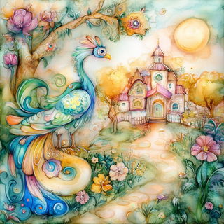 Rookspire Observatory style, Midjourney V6.1: traditional folk art