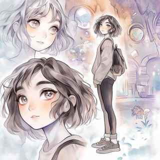 Rookspire Observatory style, Midjourney V6.1: black-and-white manga comic strip