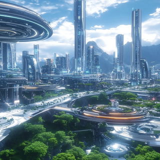 Sporewater style, Midjourney V6.1: megacity with futuristic bioarchitecture