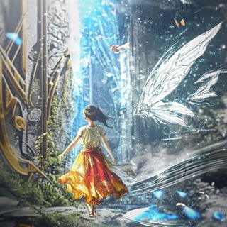 Sporewater style, Midjourney V6.1: retro fairy-tale illustration