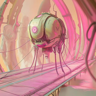 Mint Medulla style, Midjourney V6.1: cinematic shot from sci-fi movie
