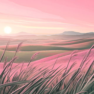 Mint Medulla style, Midjourney V6.1: realistic landscape photograph of quiet dawn