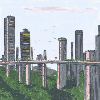 Ornifloric style, Midjourney V6.1: megacity with futuristic bioarchitecture